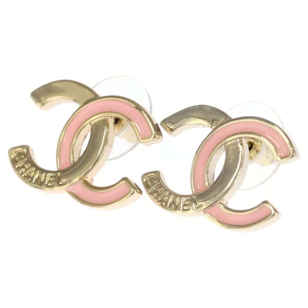CHANEL (シャネル) ココマーク GP B24B ピアス ゴールド/ピンク - メルカリ
