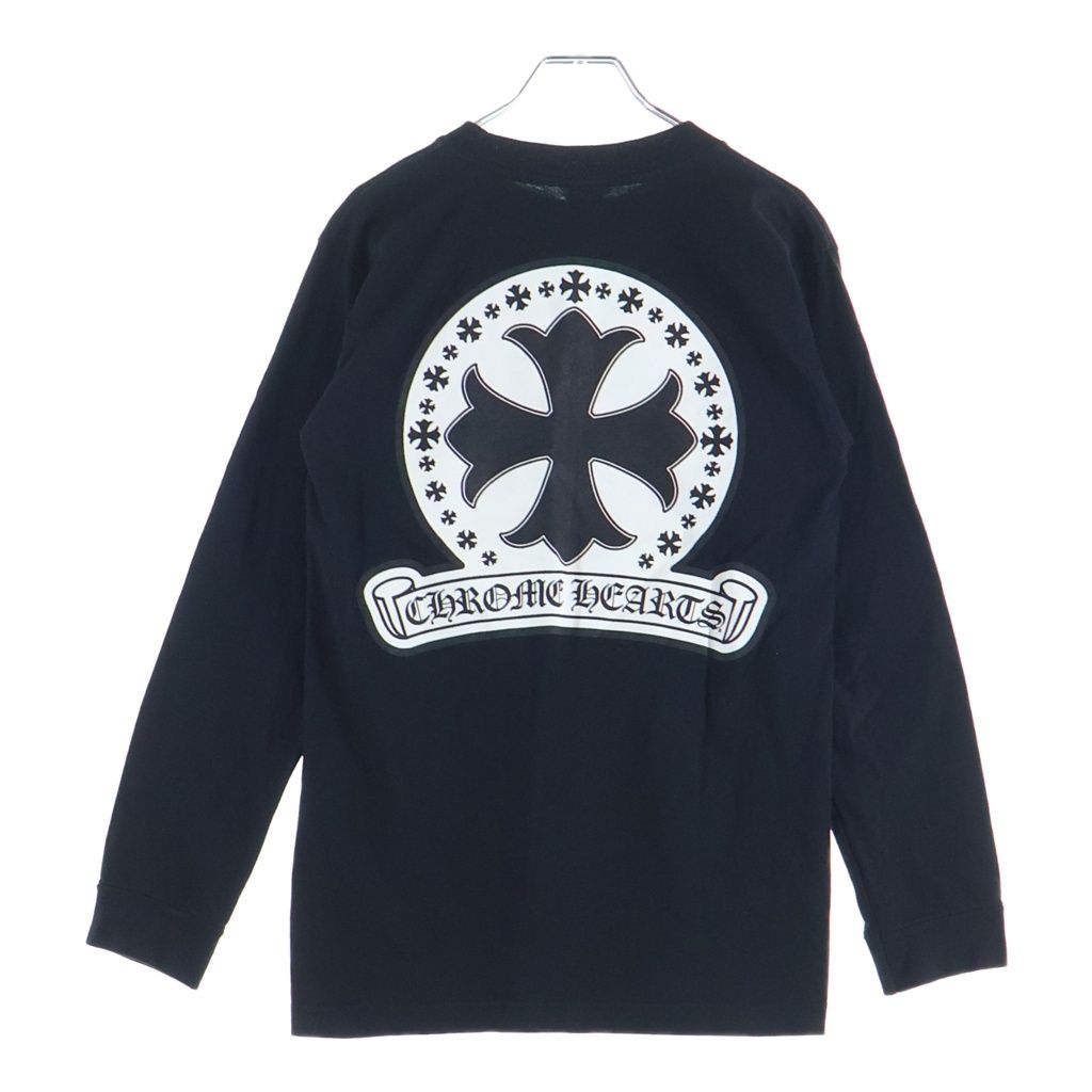 CHROME HEARTS (クロムハーツ) OLD L/S TEE オールド バックCHプラスプリント 長袖Tシャツカットソー ブラック
