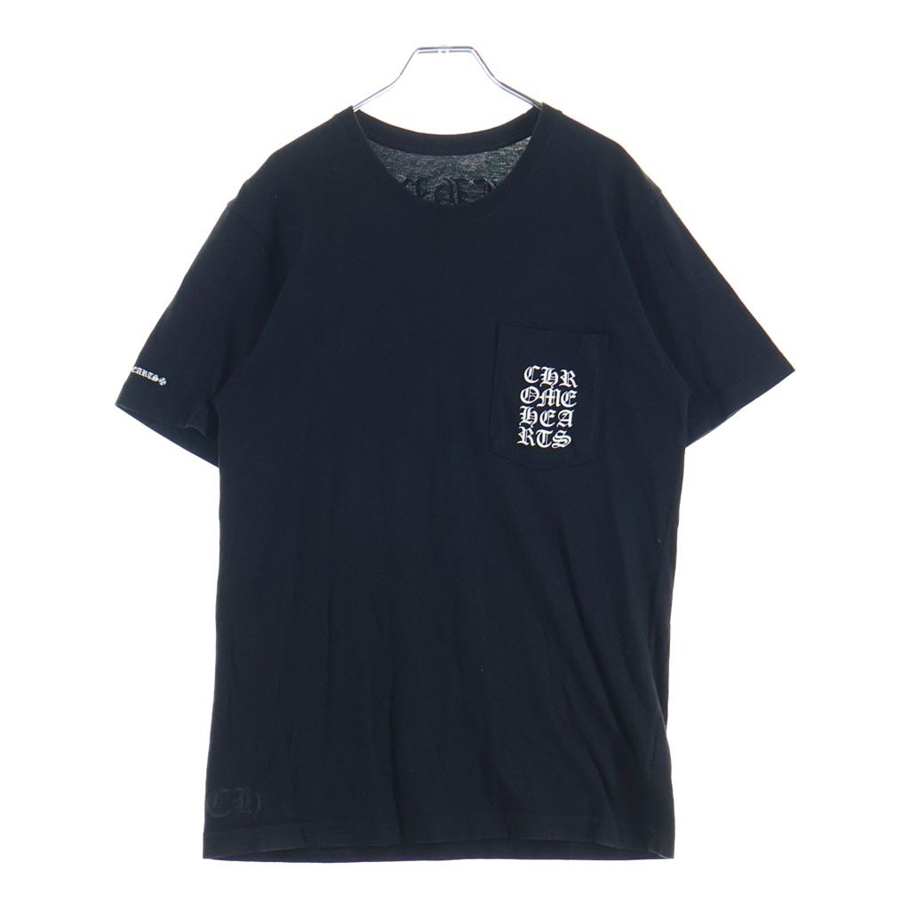 CHROME HEARTS (クロムハーツ) VERTICAL LOGO バーティカルロゴ プリント 半袖Tシャツ カットソー ブラック 45,045円