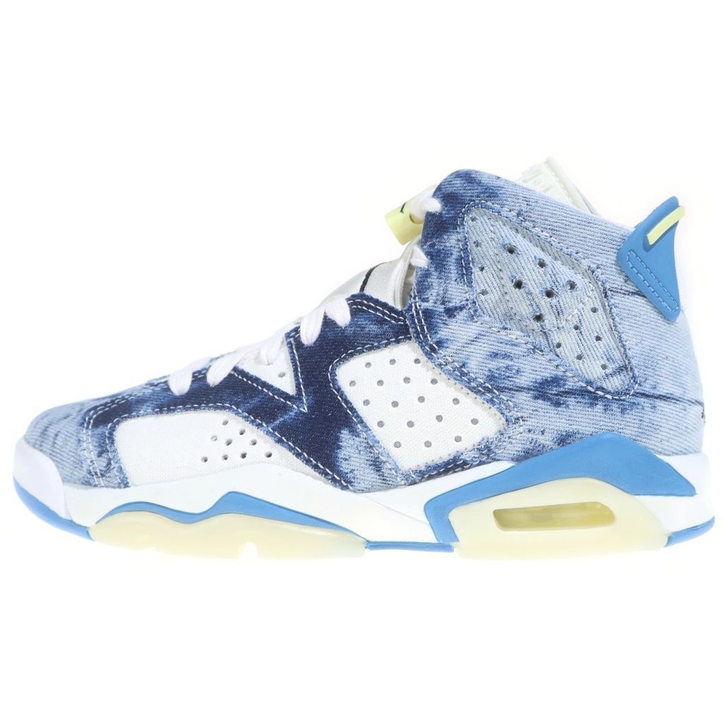 NIKE ナイキ AIR JORDAN 6 WASHED DENIM エアジョーダン6 ウォッシュドデニム レディースハイカットスニーカー ブルー US3.5Y/22.5cm DM9045-100 NIKE (ナイキ) AIR JORDAN 6 WASHED DENIM エアジョーダン6 ウォッシュ