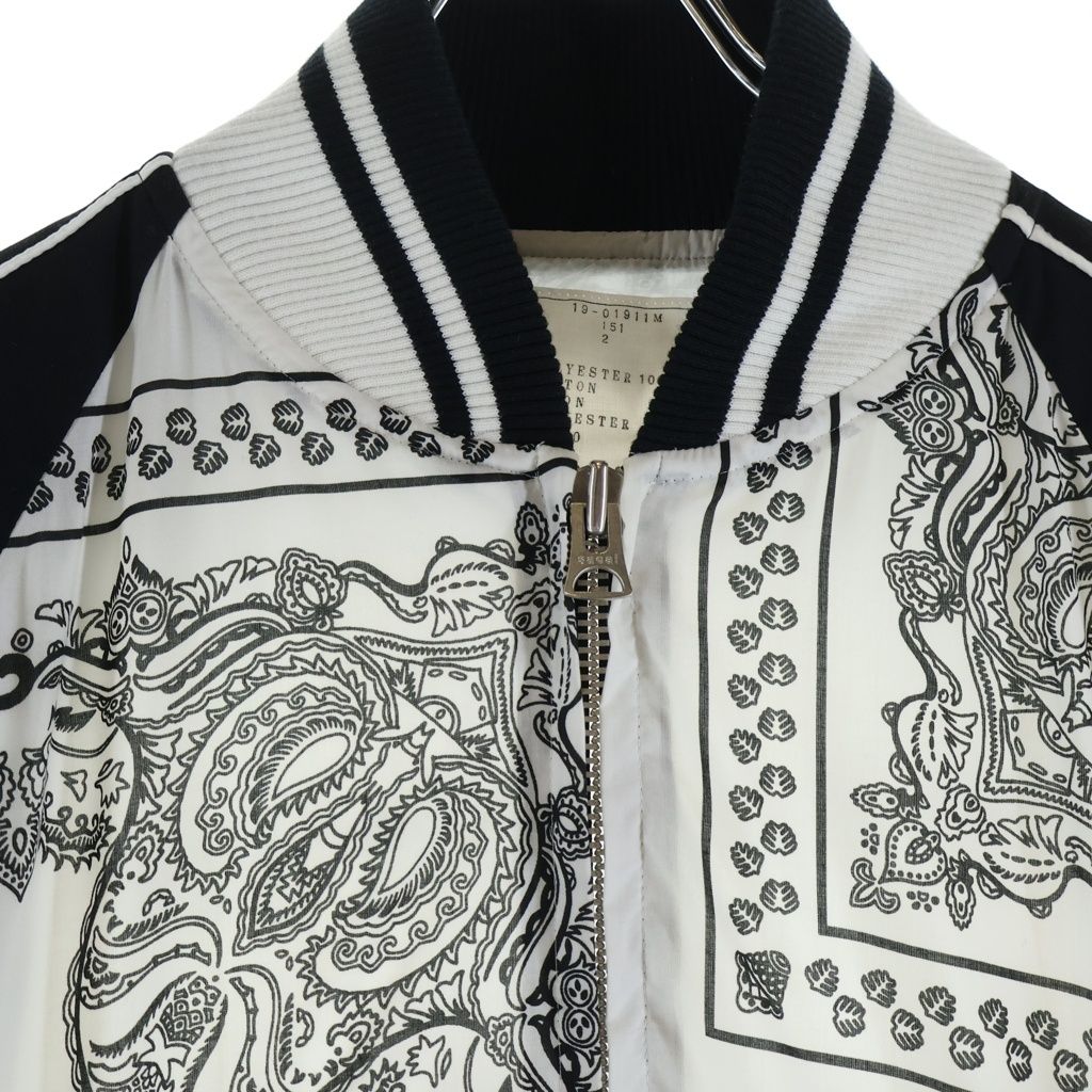 Sacai (サカイ) 19SS バンダナ柄ジップアップブルゾン ボンバー
