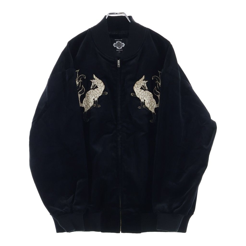 BUDSPOOL (バッズプール) ×GAKKIN 白墨狐 VELVETEEN SOUVENIR JACKET ガッキン ベルベット スーベニアジャケット ブラック
