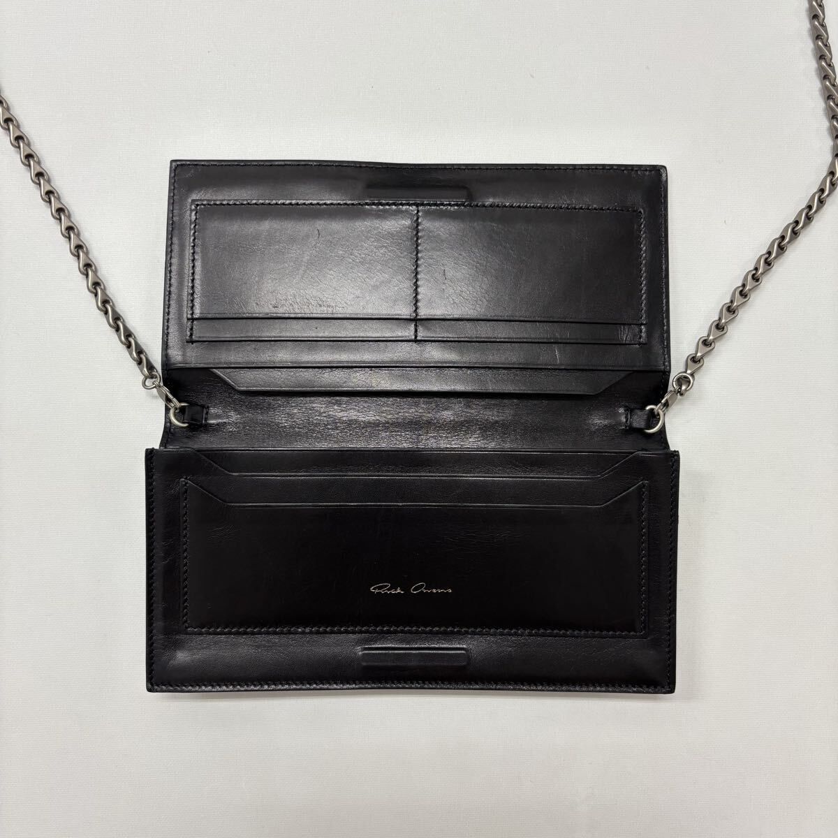 名作 Rick Owens リックオウエンス チェーン 付き ウォレット BLACK