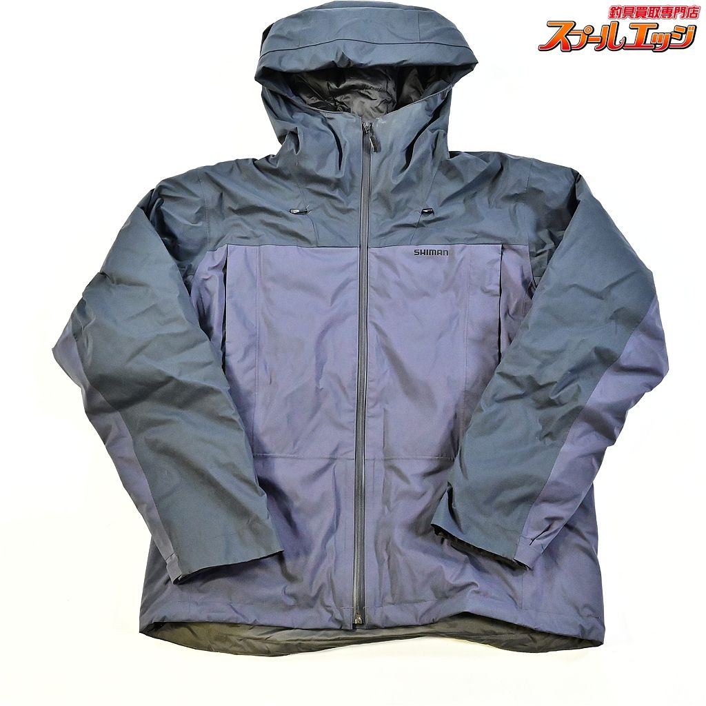 ★☆【シマノ】 インサレーション レインジャケット RB-034W ブルーチャコール サイズアジアXL SHIMANO 防寒 防水 K_080★☆e09573
