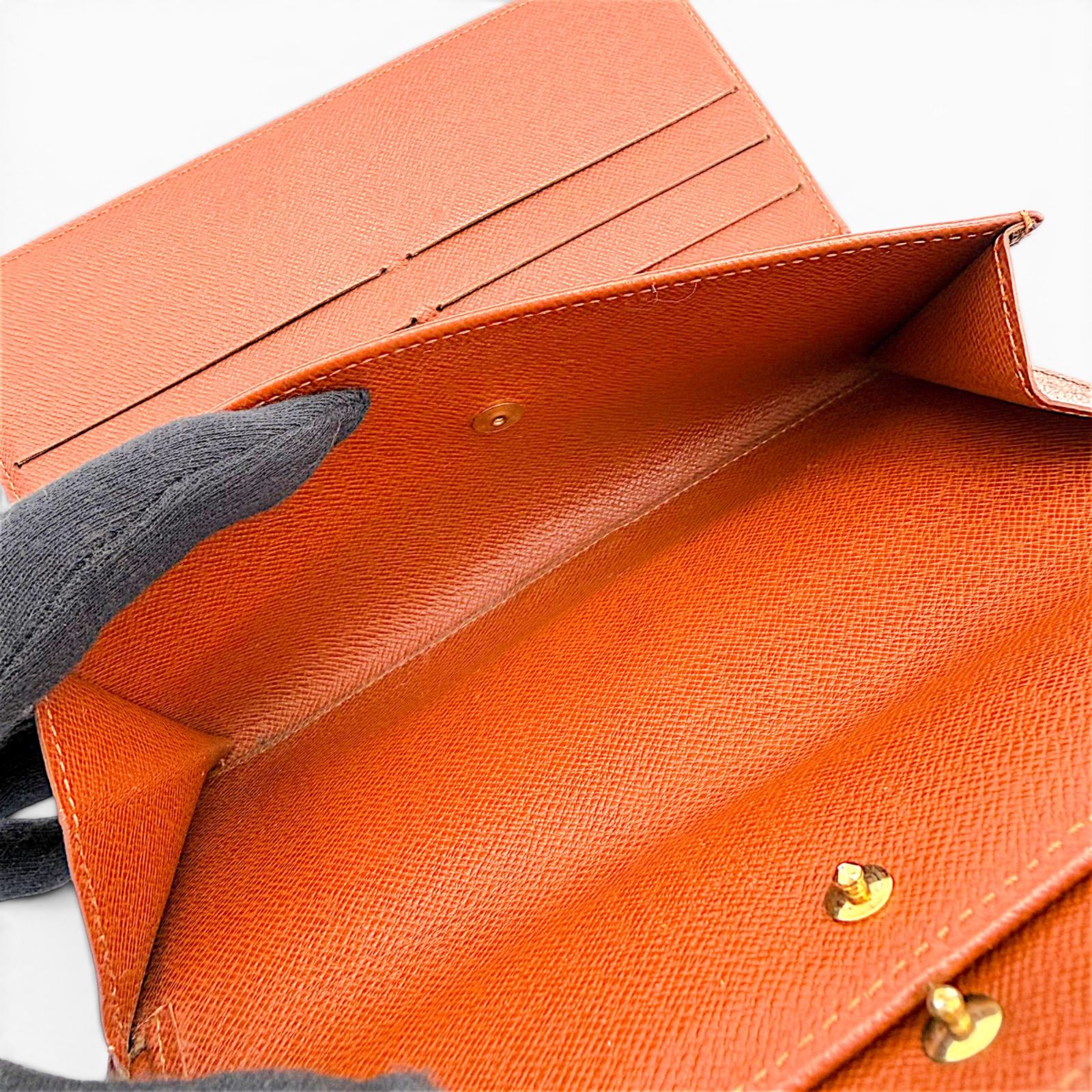 LOUIS VUITTON ルイヴィトン M61215 ポルトトレゾール インターナショナル モノグラム モノグラム 三つ折り財布 ブラウン ユニセックス 美品】ルイヴィトン モノグラム ポルトトレゾール インターナショナル