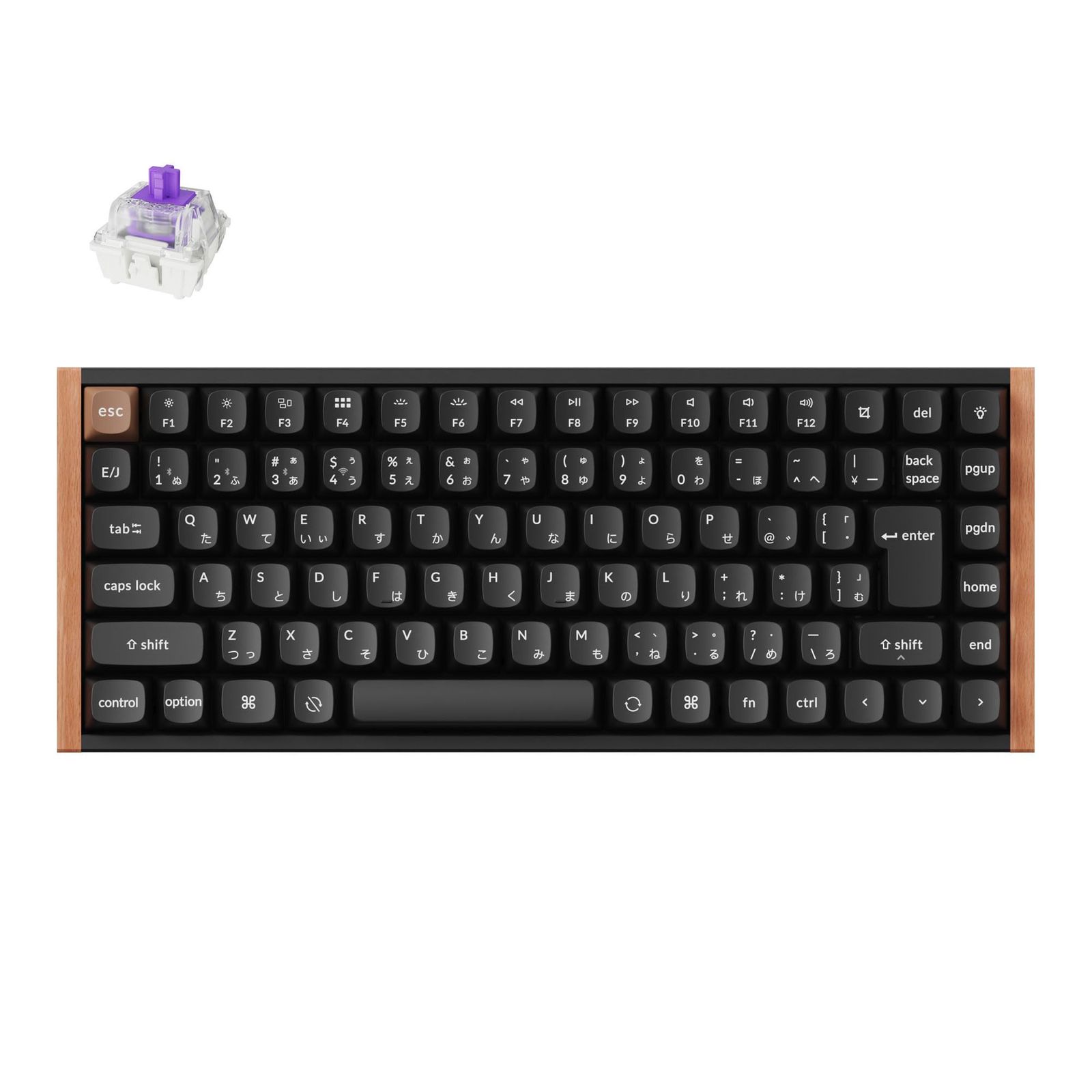 【国内正規品】Keychron K2 HE ラピッドトリガー ワイヤレス カスタムキーボード、ホールエフェクトGateronダブルレール・マグネットスイッチ、2.4GHz・Bluetooth無線対応、QMKプログラム可能、アルミ+ウッドフレーム、JISレイアウ