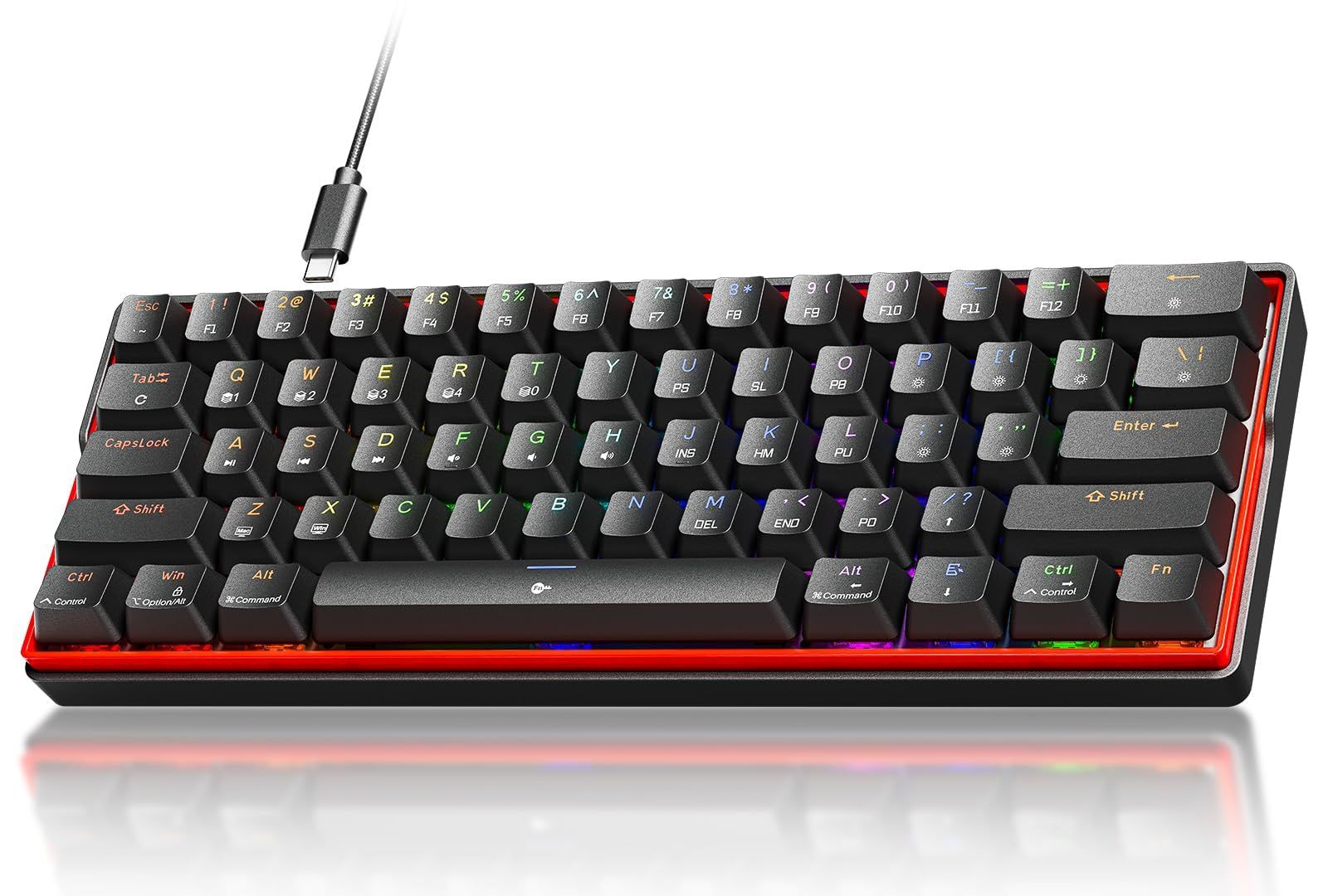 KEMOVE K61SE メカニカルゲーミングキーボード 60%配列 61キー RGB