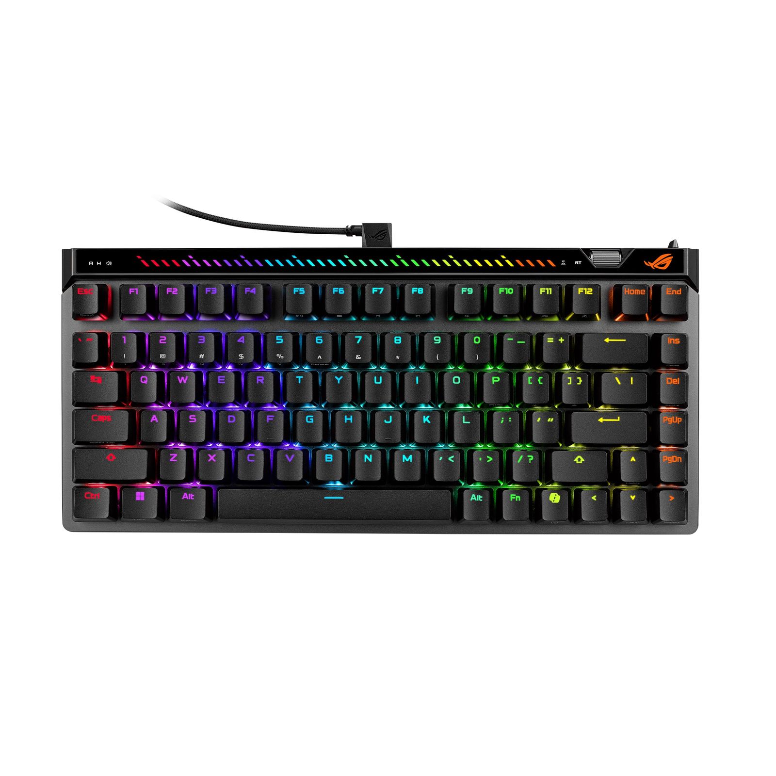 ASUS ROG Falchion Ace 75 HE ブラック / 75%レイアウトゲーミングキーボード/ROG HFX V2 磁気スイッチ/ラピッドトリガー / 最大8000Hz / USB有線/PBT/ブラウザ上で設定が可能/静音設計/キャリーケース付き