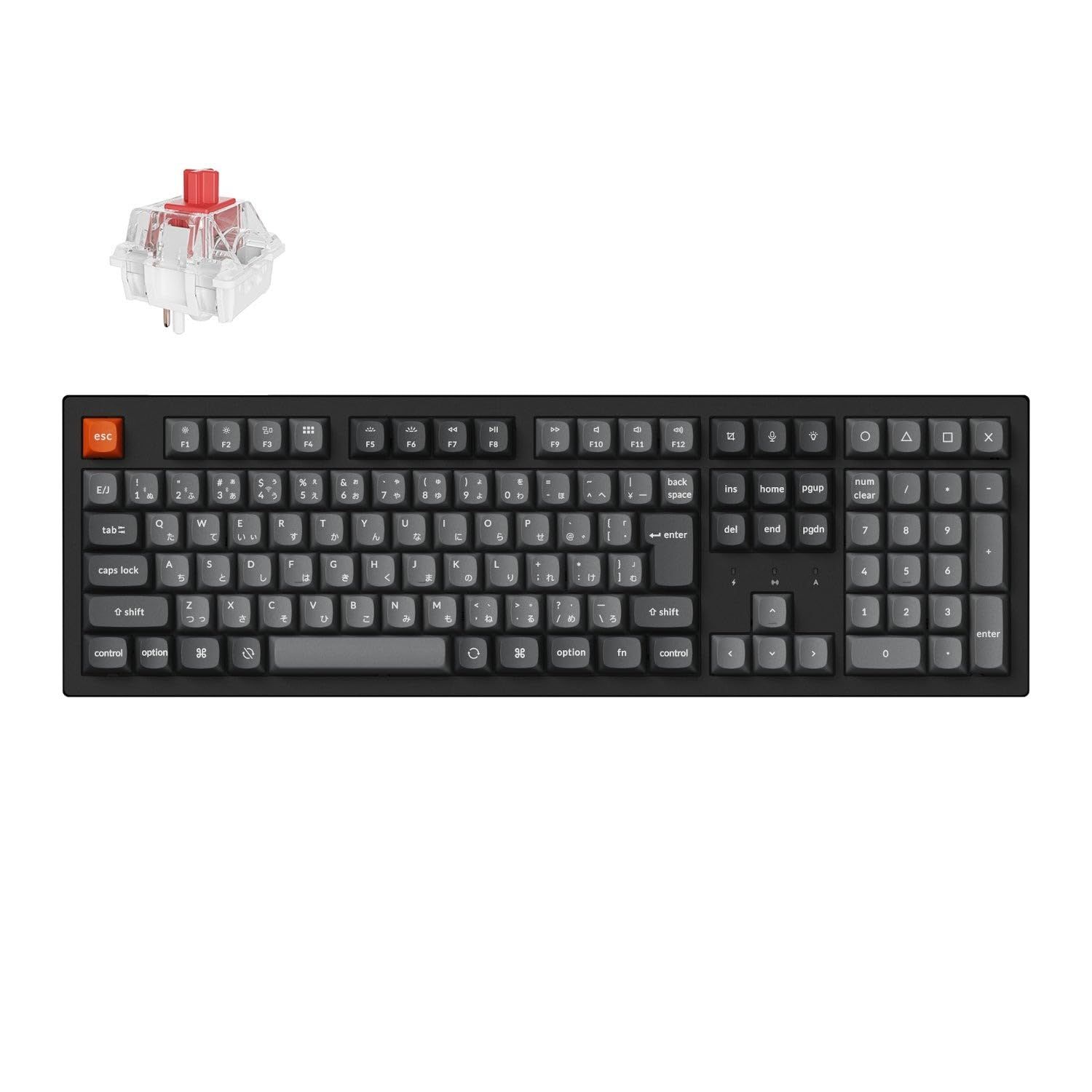 【国内正規品】Keychron K10 Max QMK ワイヤレス カスタム・メカニカルキーボード 、フルサイズ、2.4GHz・Bluetooth無線・有線対応/QMKプログラム可能/JISレイアウト/White LEDライト/Superスイッチ/ホットスワッ