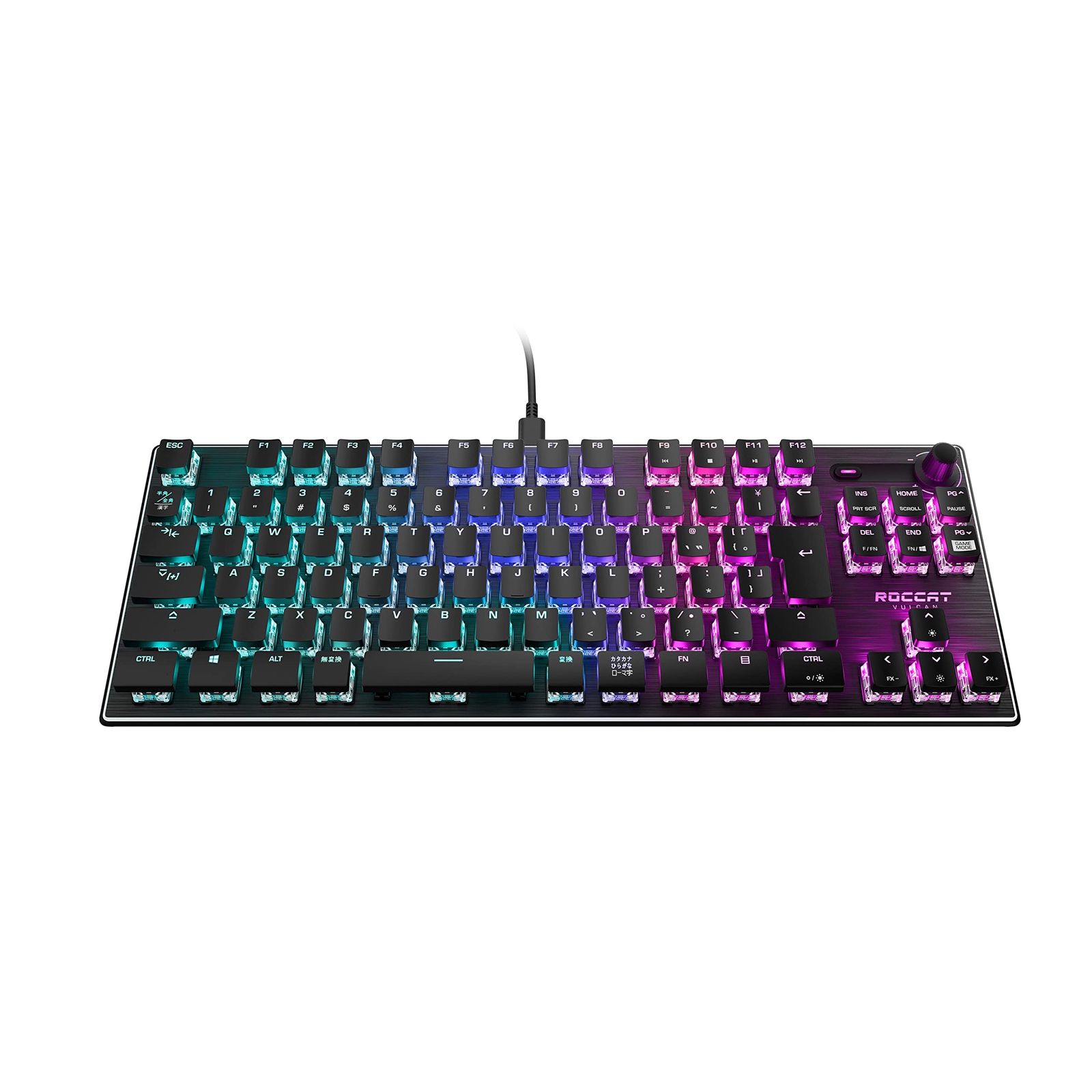 ROCCAT Vulcan TKL コンパクトメカニカル RGB USB ゲーミングキーボード JP 日本語配列モデル 静音 リニア(赤軸相当) テンキーレス 国内正規品 ドイツデザイン ROC-12-285