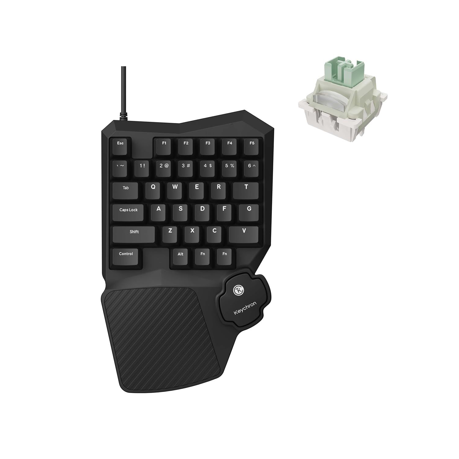 【国内正規品】Keychron C0 HE 8K Keychron ウルトラファストライム磁気スイッチ 片手ゲーミングキーボード RGB USレイアウト QMK 有線カスタムメカニカルキーボード ホットスワップ対応 LED発光 ABSキーキャップ Window