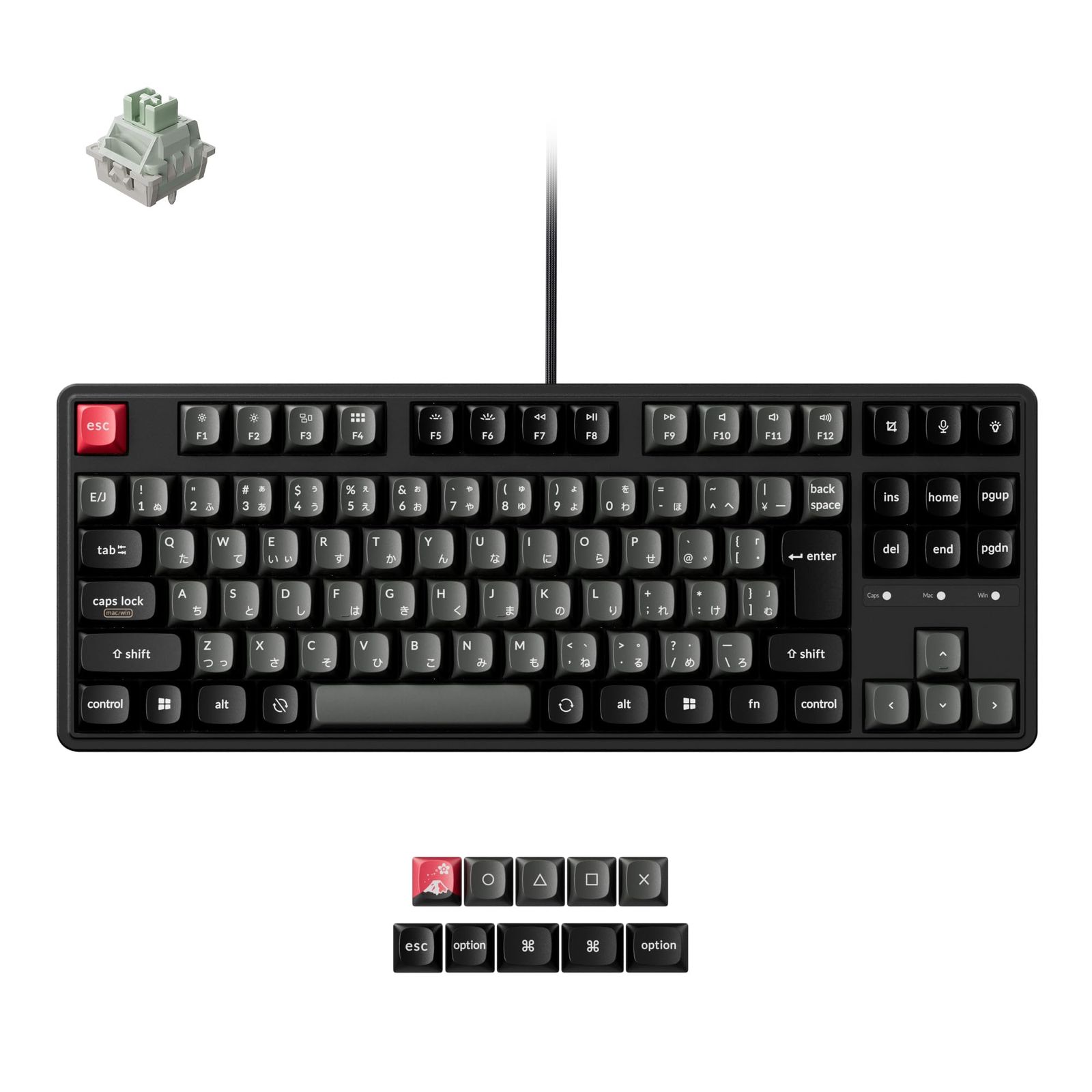 【国内正規品】Keychron C3 HE 8K Keychron ウルトラファストライム磁気スイッチ ゲーミングキーボード JISレイアウト QMK 有線カスタムメカニカルキーボード ホットスワップ対応 RGBLED PBTキーキャップ Windows・ma