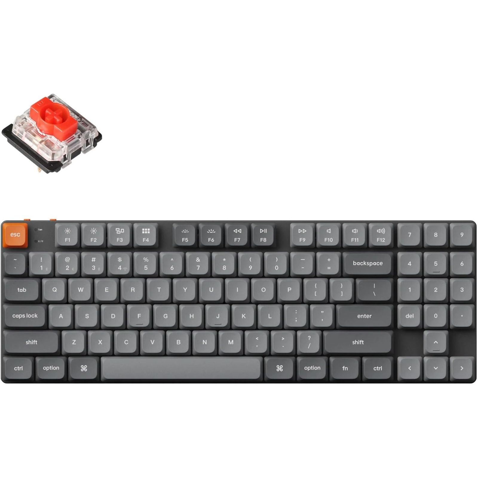 【国内正規品】Keychron K13 Max QMK/VIA対応ワイヤレス・カスタムメカニカルキーボード、2.4GH/Bluetooth/有線対応、80%ナンバーパッド付、USレイアウト、RGBライト、ホットスワップ対応、ロープロファイルGateronメカニ