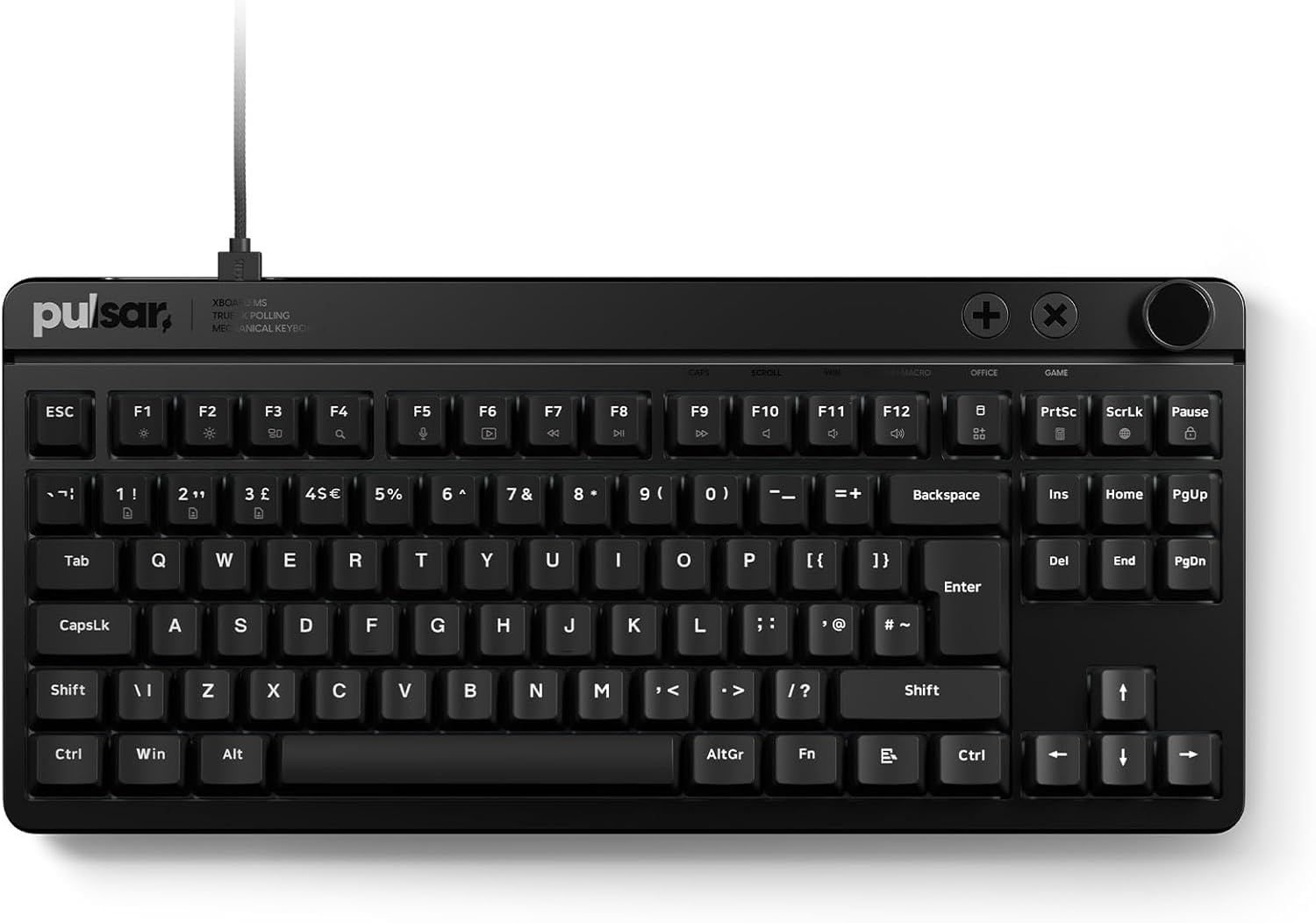 Pulsar Gaming Gears XBOARD MS ゲーミング キーボード ISO UK配列 89キー CHERRY MX2Aスイッチ 8K Polling Rate【国内正規品】