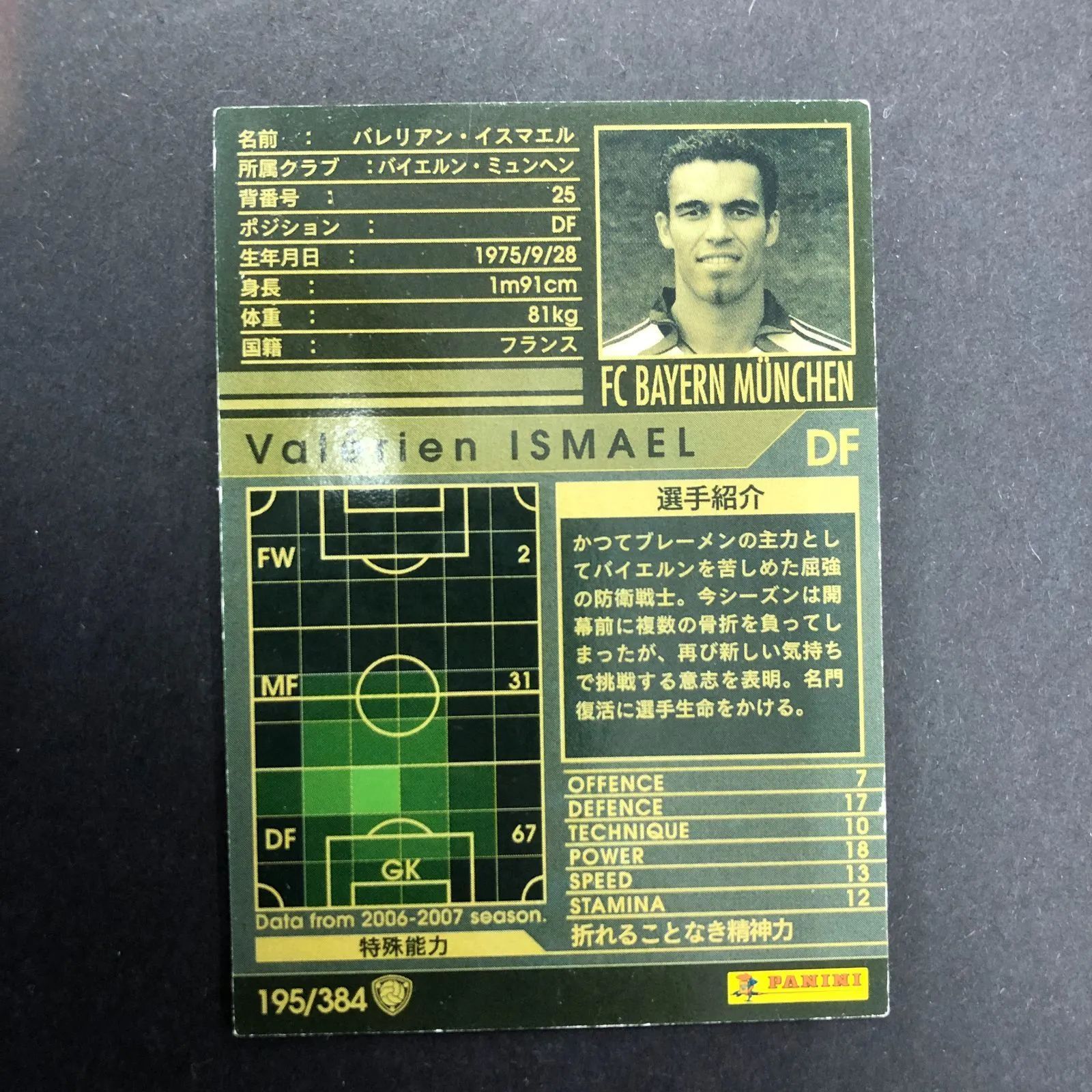 6129163 【バレリアン・イスマエル】 【WCCF】 トレカ サッカーカードゲーム