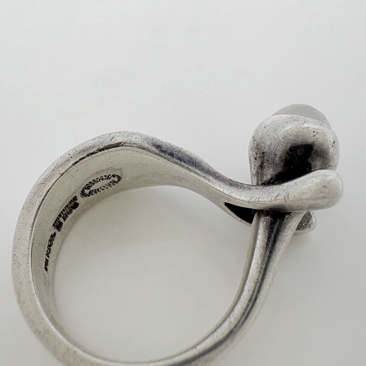 ジョージジェンセン Georg Jensen カラーストーン リング9号 シルバー