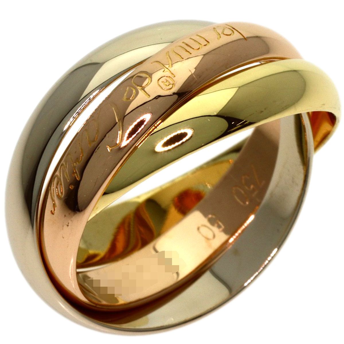 CARTIER カルティエ トリニティ #50 リング・指輪 K18YG K18WG K18PG