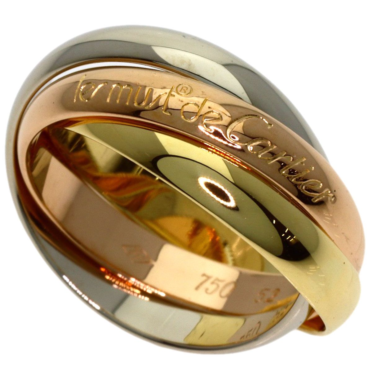 CARTIER カルティエ トリニティ #52 リング・指輪 K18YG K18WG K18PG