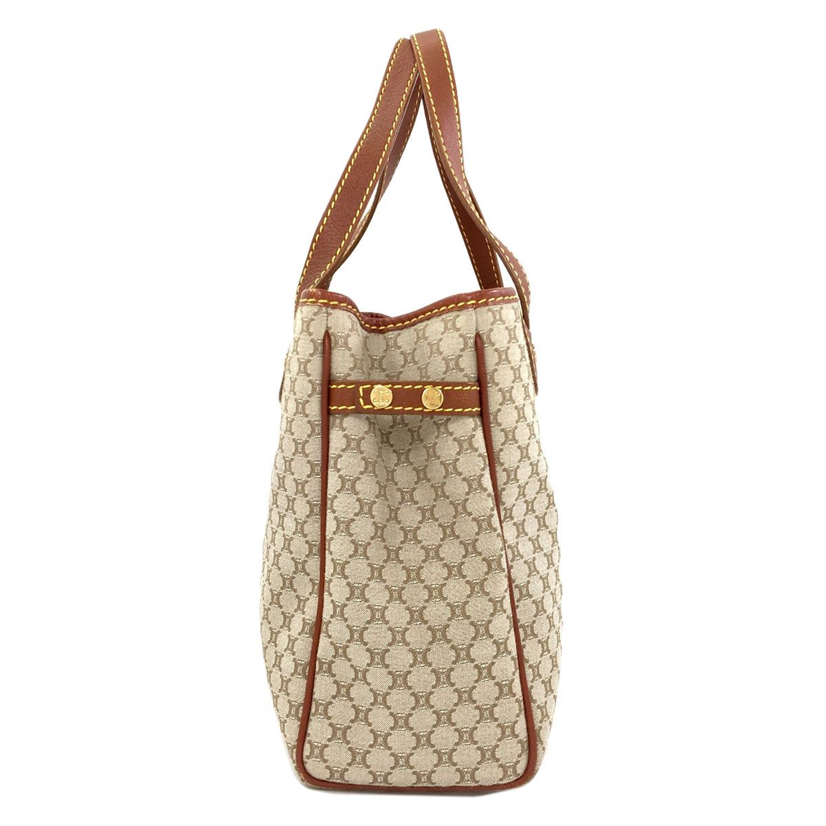 CELINE セリーヌ マカダム柄 ハンドバッグ キャンバス レディース