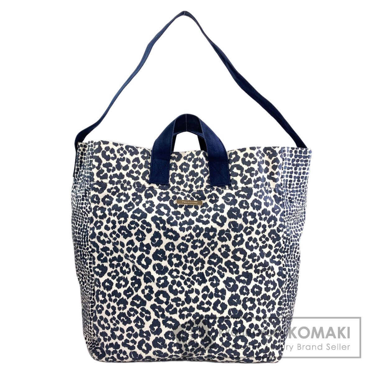 新品⭐︎ステラマッカートニー★トートバッグ ネイビーと白のツイード Stella McCartney ステラマッカートニー 2WAY トートバッグ キャンバス