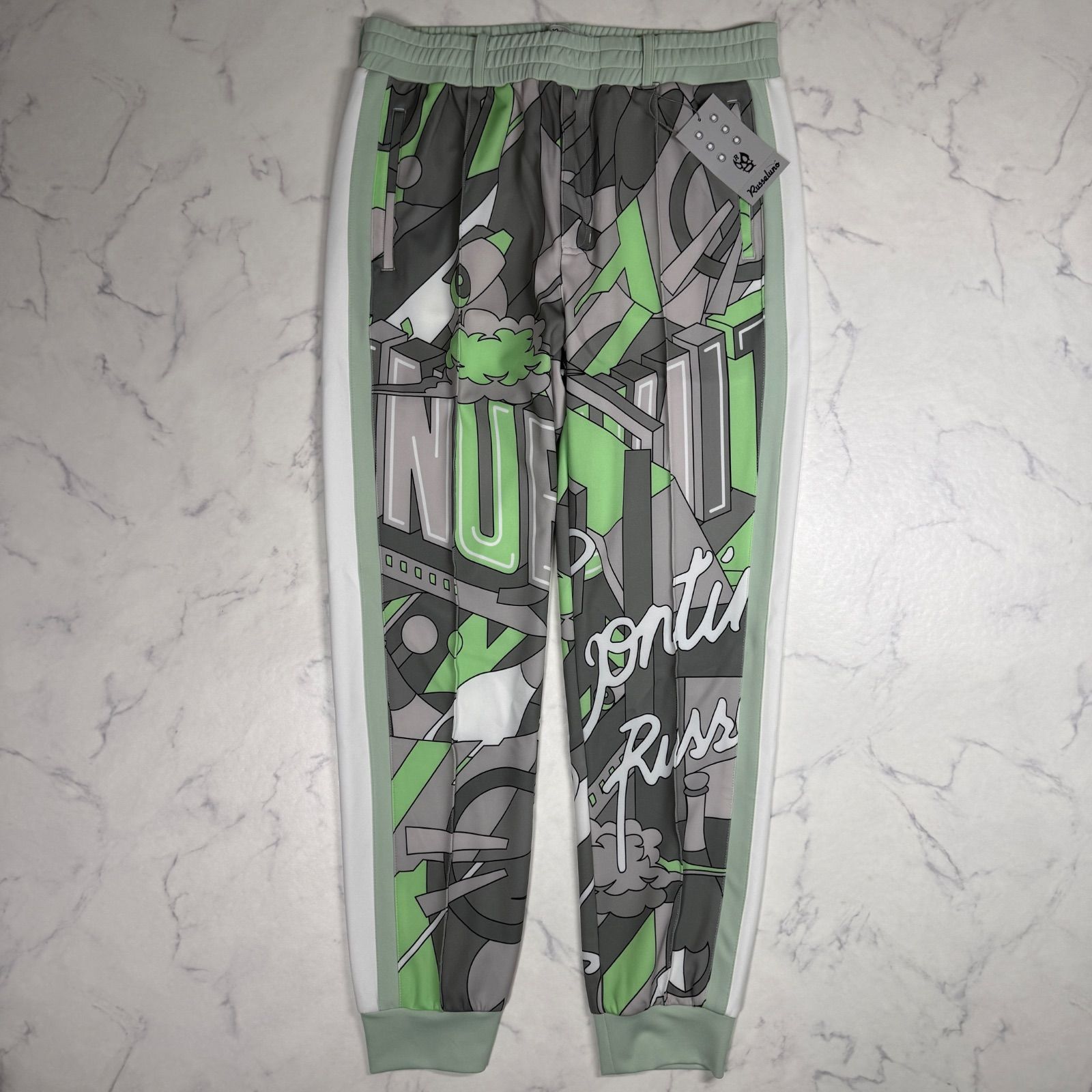 新品タグ付き Russeluno ラッセルノ ジョガーパンツ 総柄 サイズ6 XL