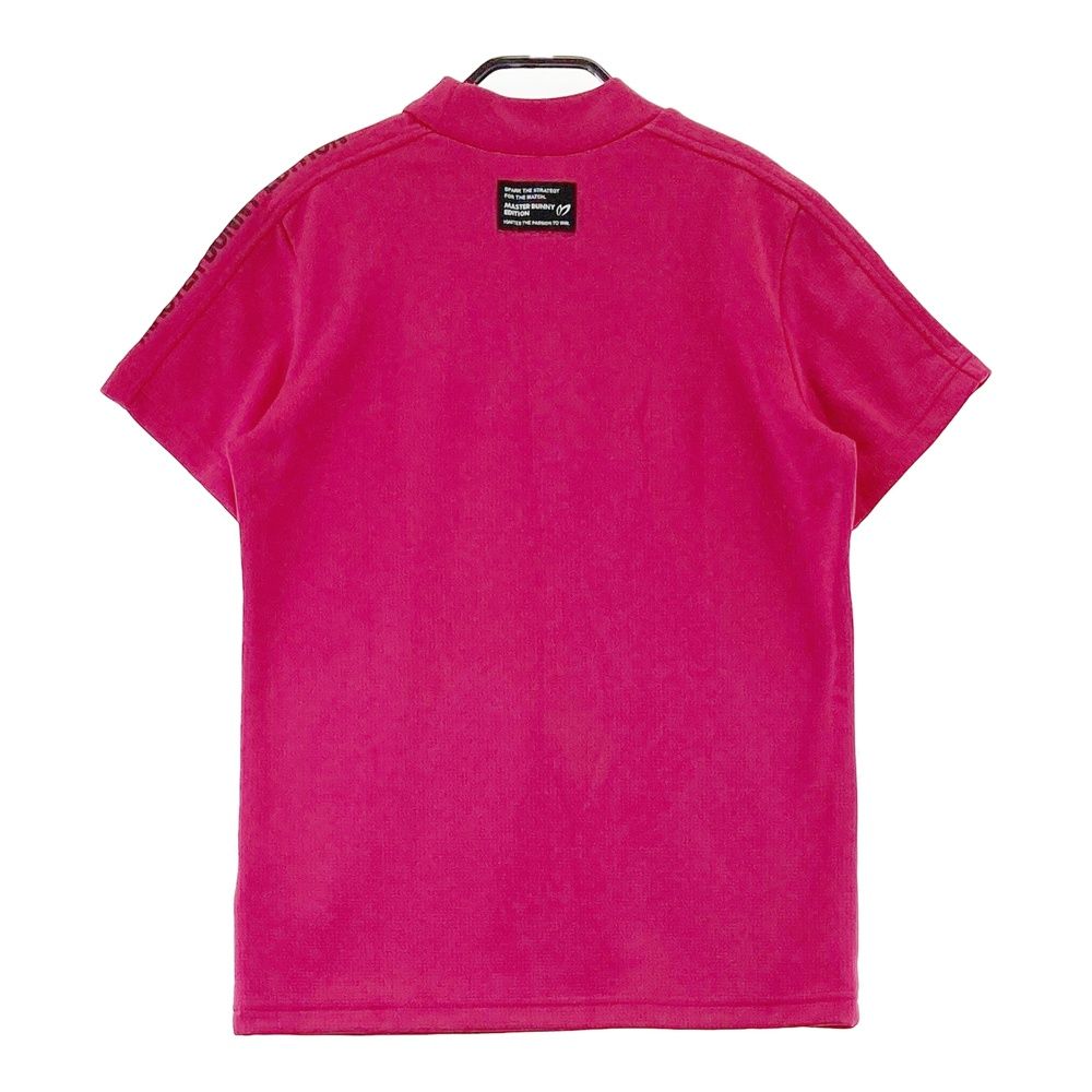 サイズ：1 MASTER BUNNY EDITION マスターバニーエディション 2025年モデル 肩ロゴ モックネック半袖Tシャツ ピンク系 [240101717552] ゴルフウェア レディース ストスト