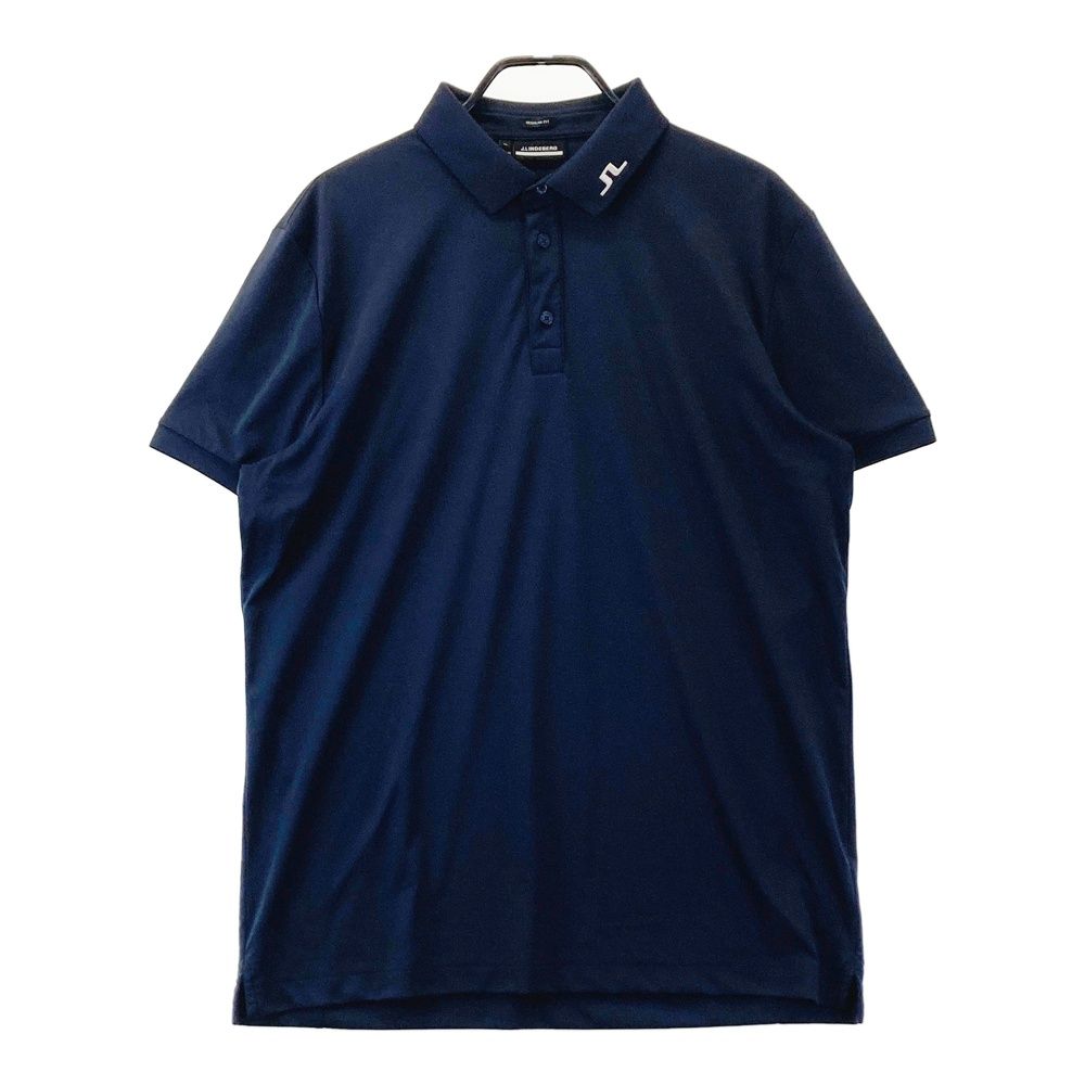 サイズ：XL J.LINDEBERG ジェイリンドバーグ 半袖ポロシャツ ネイビー系 [240101718300] ゴルフウェア メンズ ストスト