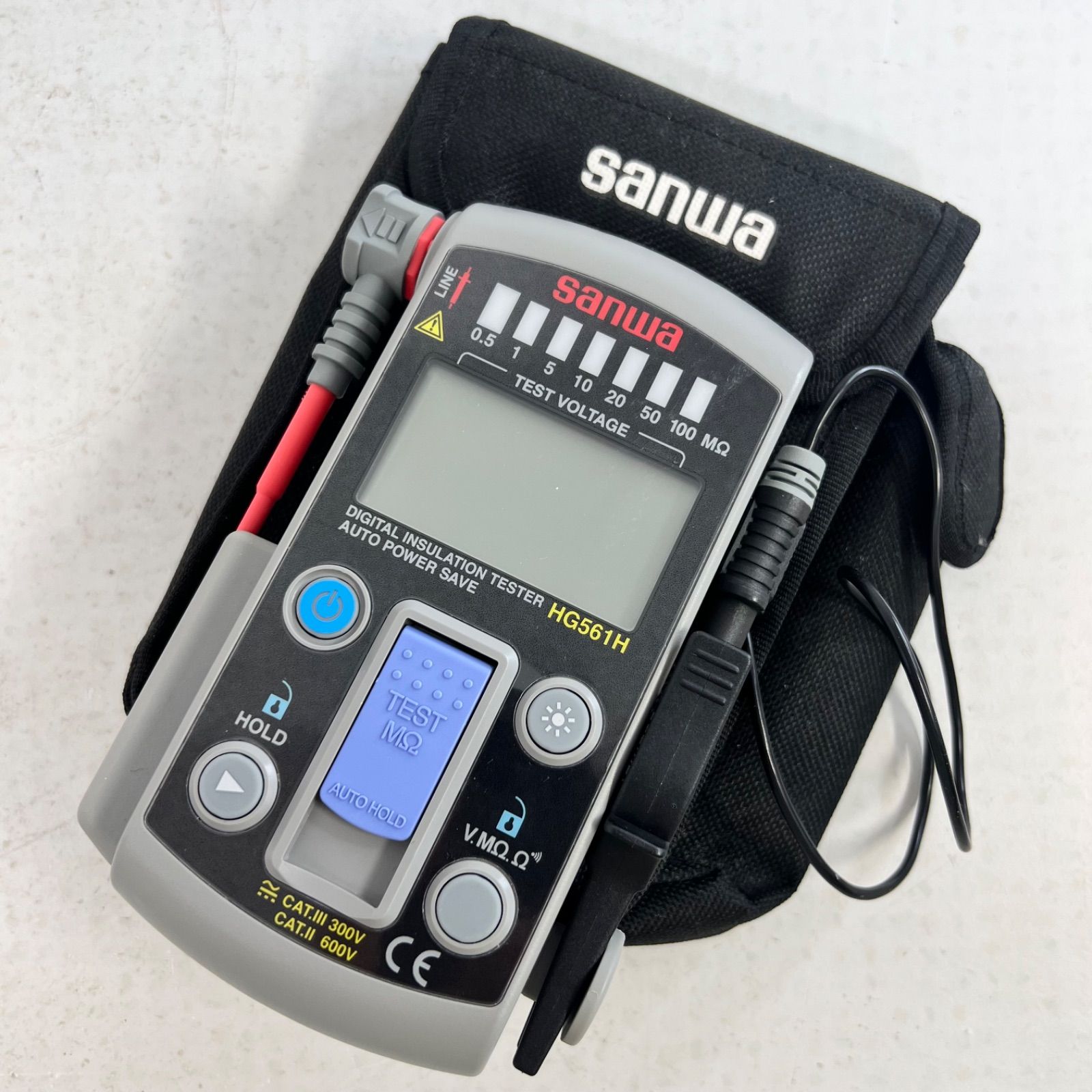 【動作確認済】三和電気計器 SANWA 絶縁抵抗計 HG561H サンワ ケース付き 説明書付き