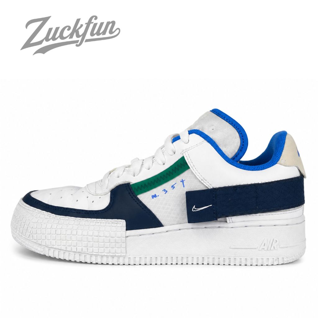 NIKE AIR FORCE 1 TYPE エア フォース 1 タイプ ホワイト ネイビー ブルー 白 レディース ナイキ スニーカー 24 cm U06894