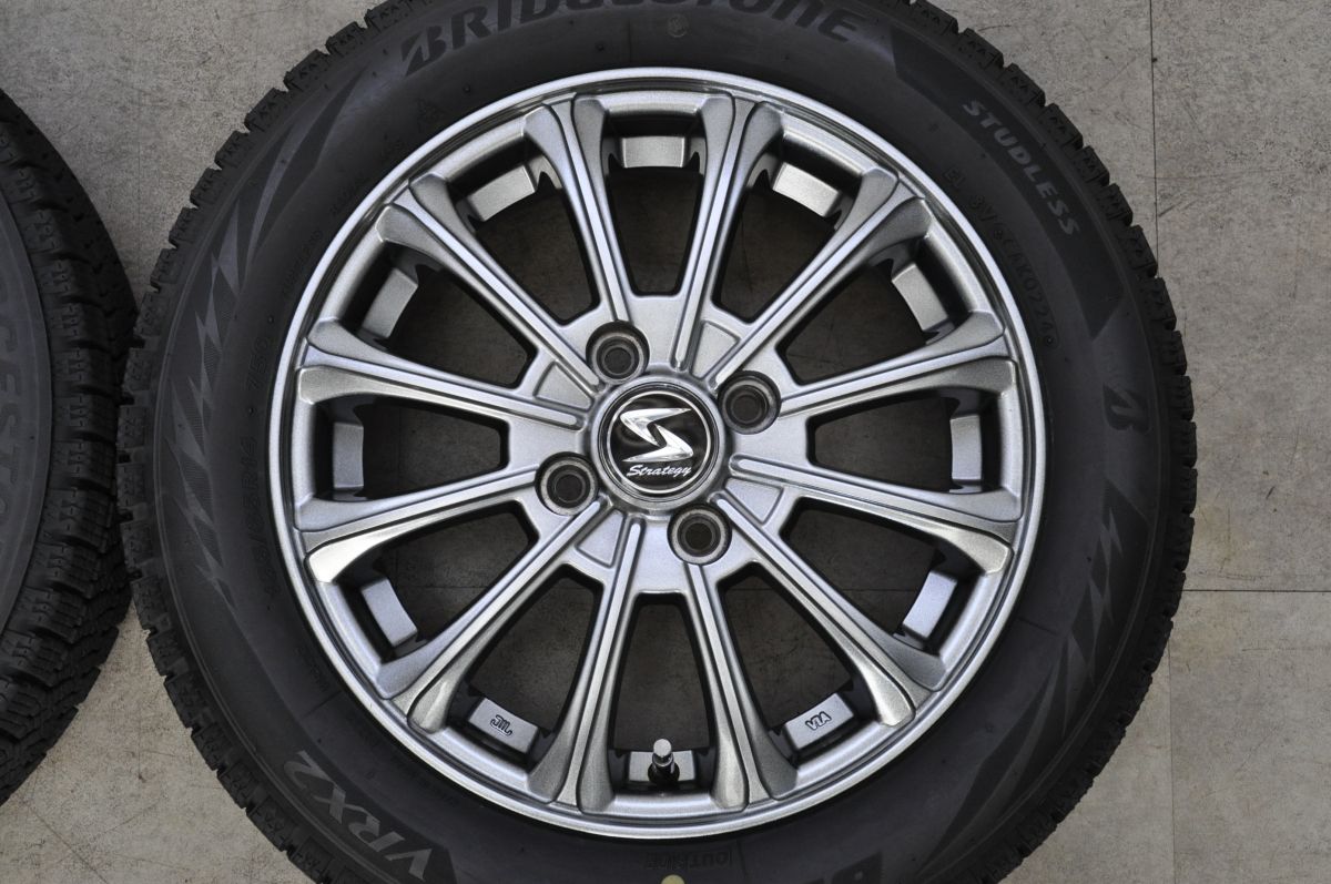 2024年製 バリ溝 スタッドレス】ストラテジー 14in 4.5J +45 PCD100