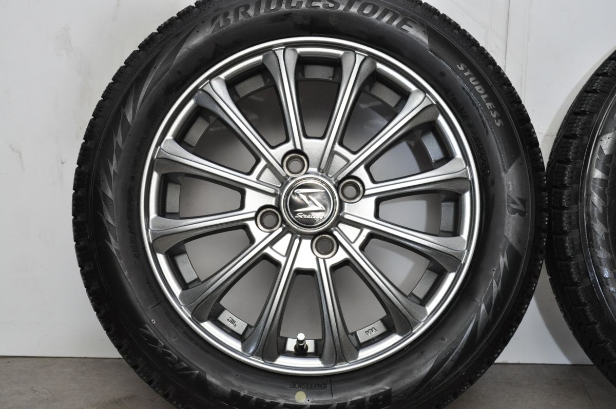 2024年製 バリ溝 スタッドレス】ストラテジー 14in 4.5J +45 PCD100