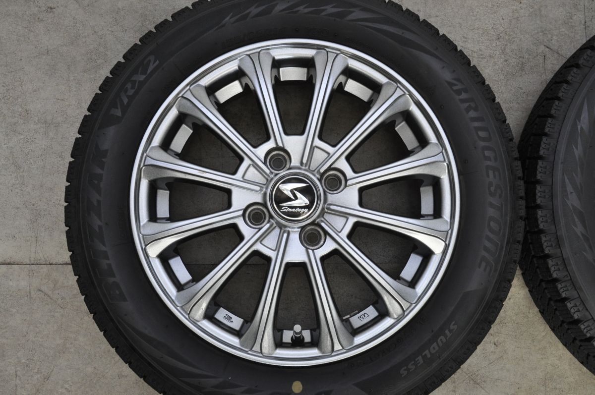 2024年製 バリ溝 スタッドレス】ストラテジー 14in 4.5J +45 PCD100