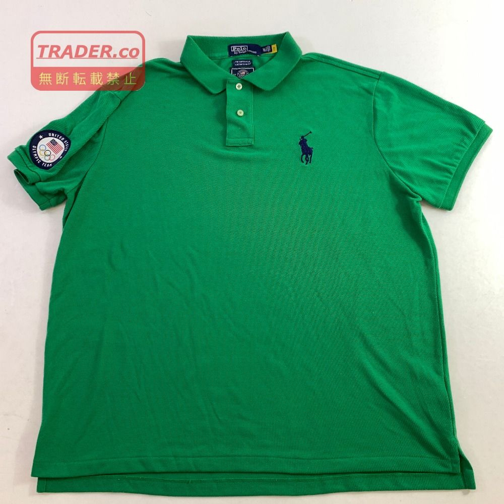 04w7242▽※【中古】POLO RALPH LAUREN ポロ ラルフローレン 半袖ポロシャツ グリーン RN41381 XLサイズ【八王子店】