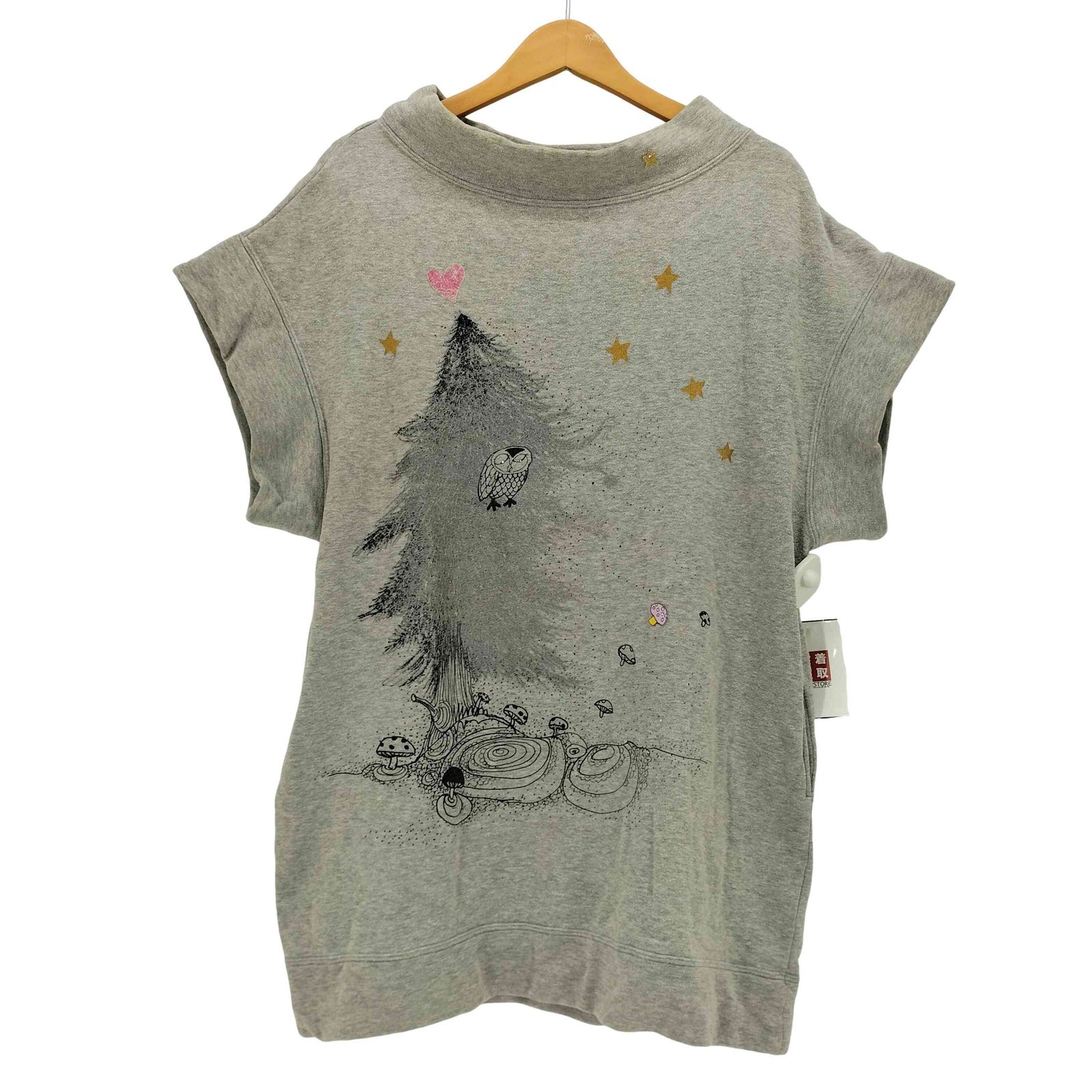 ツモリチサト TSUMORI CHISATO ラメ加工 フロッキープリント 