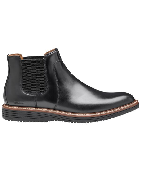 ジョンストンアンドマーフィー メンズ シューズ ブーツ・レインブーツ チェルシー Johnston Murphy Mens Upton Chelsea Round Toe Boots Black Fu