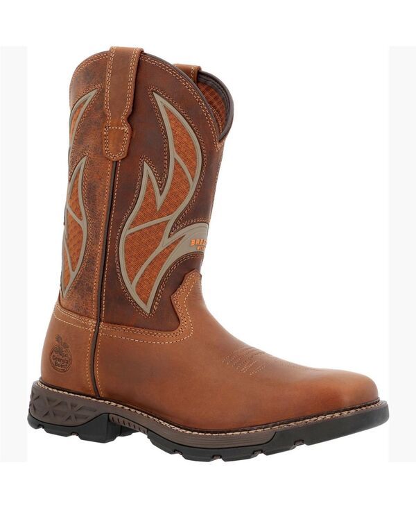 ジョージブーツ メンズ シューズ ブーツ・レインブーツ GEORGIA BOOT Mens CarboTec FLX Pullon with InsulKul Work Boot Brown ブラウン