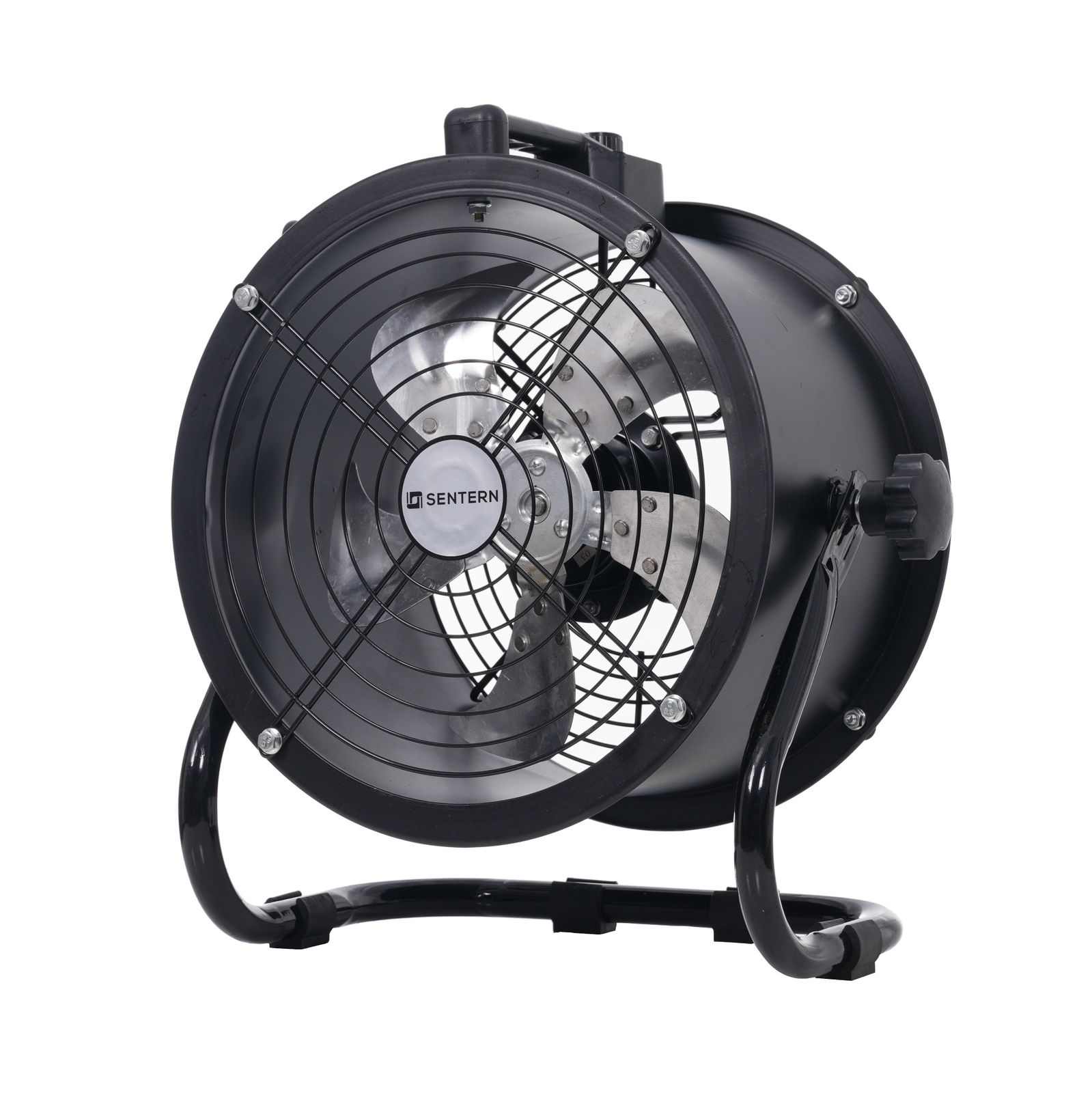 新入荷|【12インチ】送風機 ダクトファン 排気ホース付 風量3000m<!-利用不可文字-!>/h 羽根径300mm 業務用 工場扇 工業扇 換気 強力 床置き 倉庫 ブラック