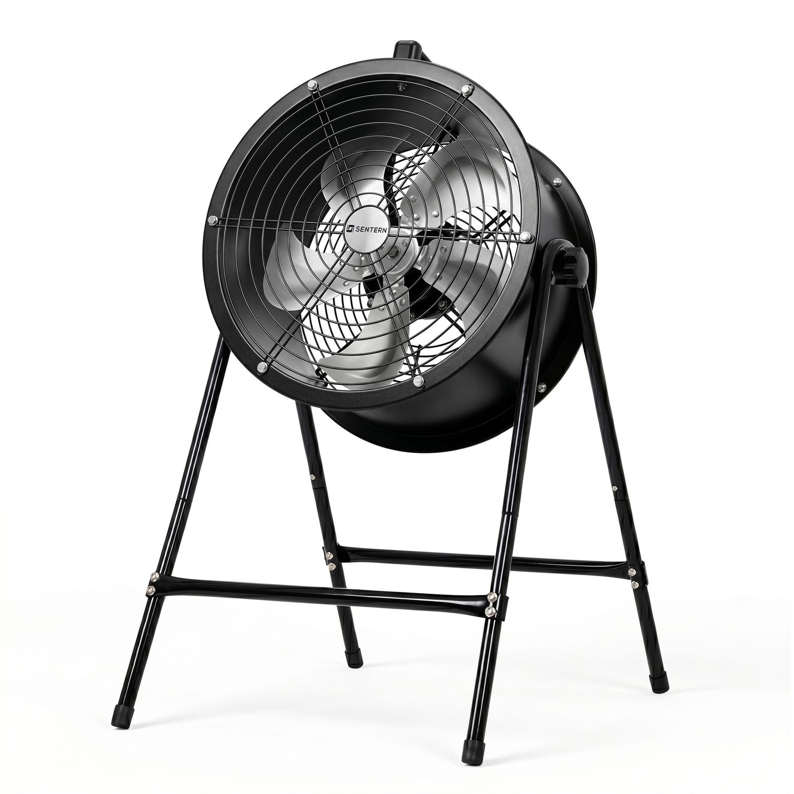 新入荷|【16インチ】送風機 ダクトファン 排気シャフトホース付 風量5870m<!-利用不可文字-!>/h 羽根径400mm 業務用 工場扇 工業扇 換気 強力 床置き 倉庫 ブラック