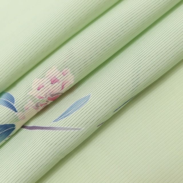 百華❀Y5142◇美品 手描き友禅 作家物落款 夏着物 絽 正絹 手縫い