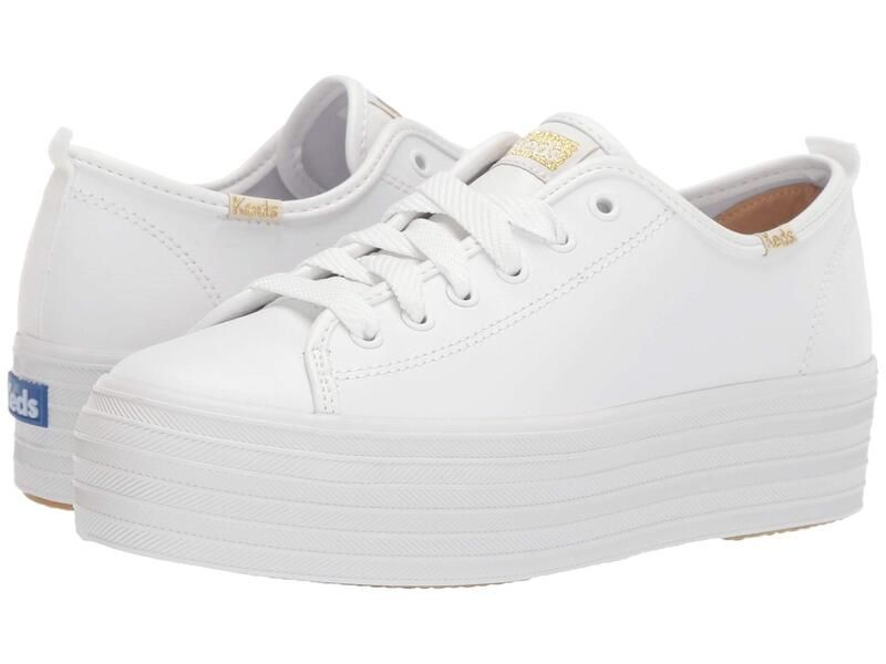 ケッズ レディース シューズ スニーカー レザー Keds Triple Up Leather White Leather ホワイト