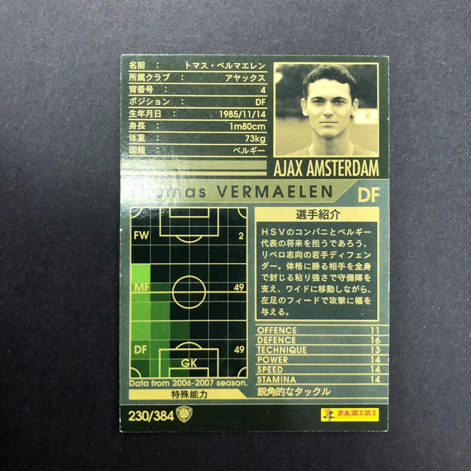 6129137 【トマス・ベルマエレン】 【WCCF】 トレカ サッカーカードゲーム 6129137 【トマス・ベルマエレン】 【WCCF】 トレカ サッカーカードゲーム