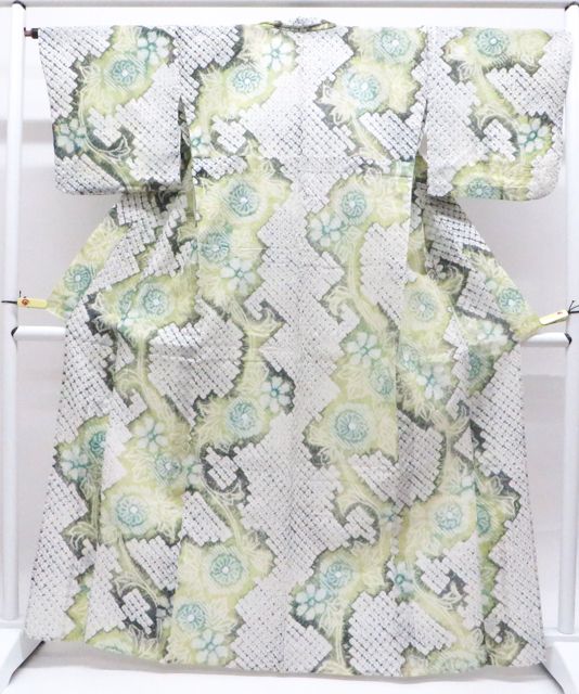 【京松】浴衣 有松鳴海絞り 着物 美品 身丈約166cm 裄丈約67.5cm r8z06-167