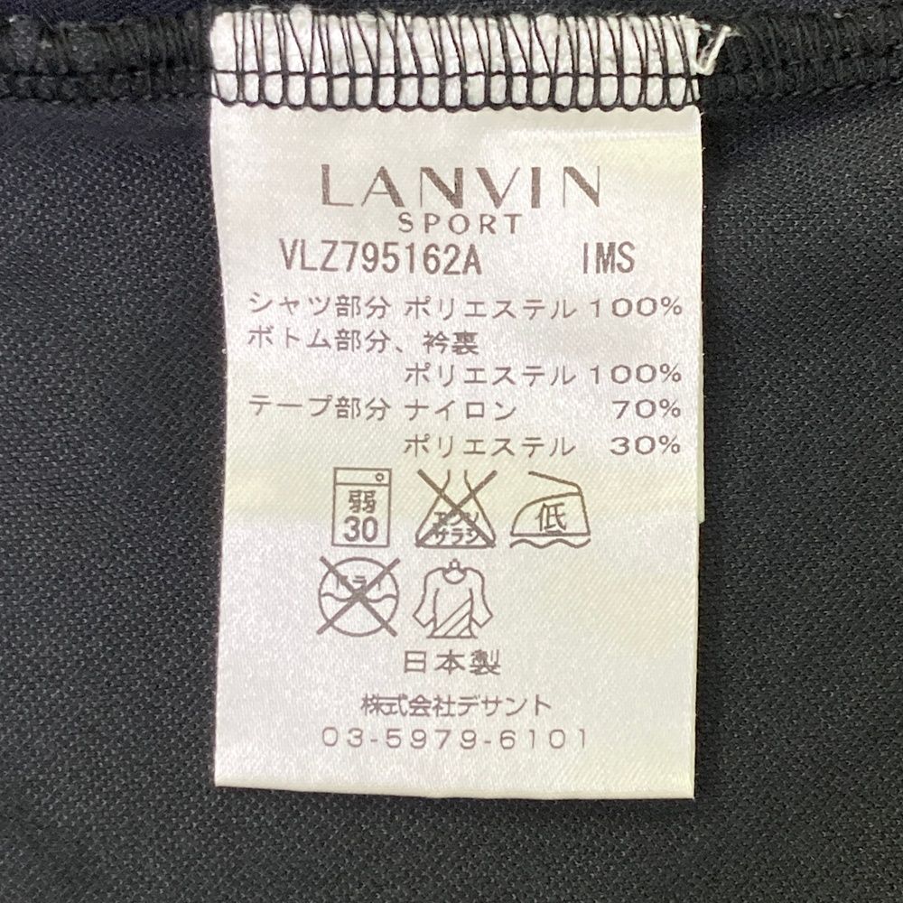 サイズ：40 LANVIN SPORT ランバン スポール ノースリーブ オールインワ ボーダー柄 ブラック系 [240101720944] ゴルフウェア レディース ストスト