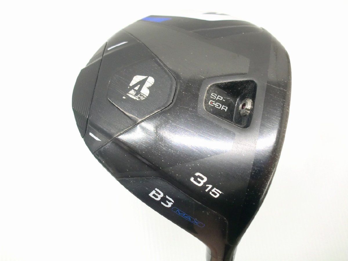 中古品 ブリヂストン B3 MAX フェアウェイウッド 3w 15° VANQUISH BS40 for MAX S