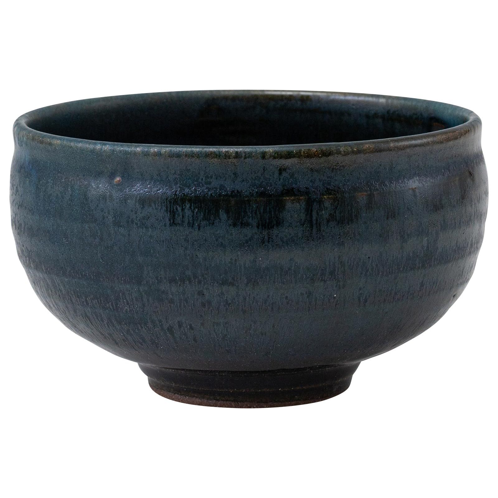 新品 波佐見焼 抹茶碗 よろず碗 丸 深蒼 直径約14×高さ約8cm 日本製 64454