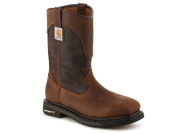 カーハート メンズ シューズ ブーツ・レインブーツ Tシャツ ブーツ Carhartt Wellington Steel Toe Work Boot Dark Brown ブラウン