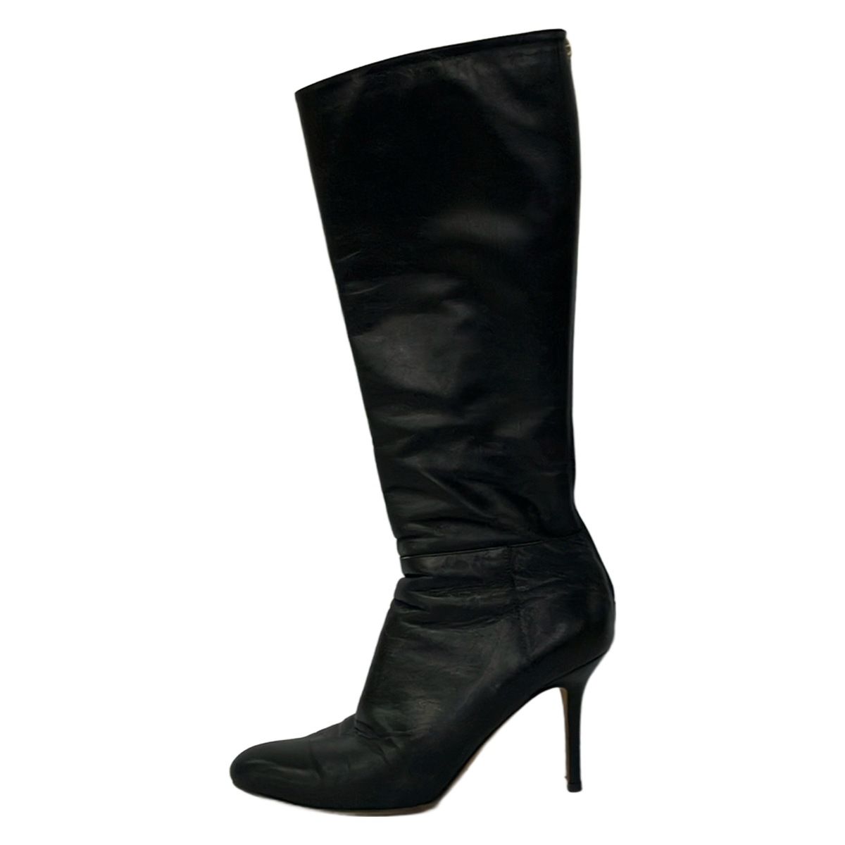 JIMMY CHOO(ジミーチュウ) ロングブーツ 37 レディース - 黒 レザー
