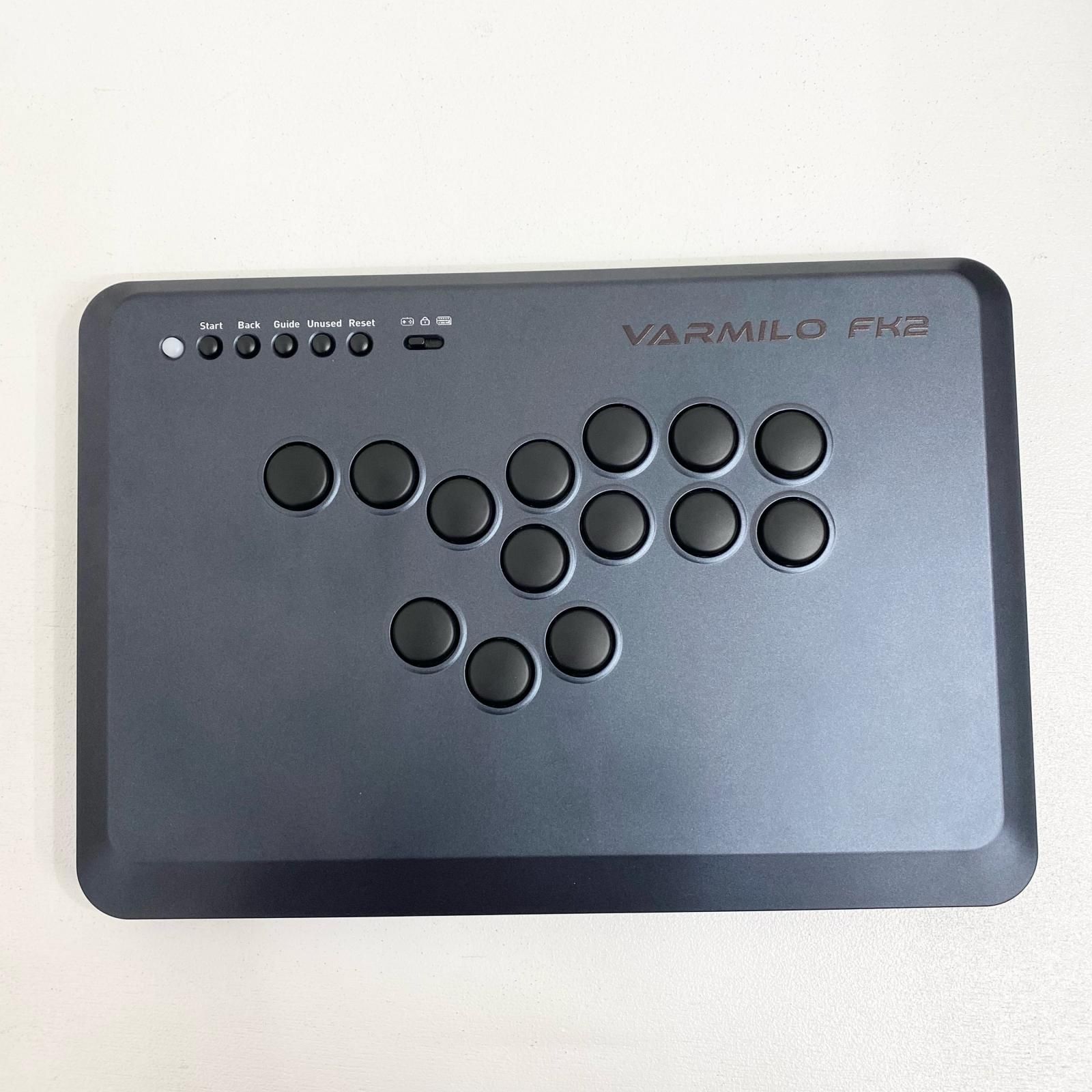 中古 VARMILO FK2 Black Leverless Arcade Controller for Fighting Games 格闘ゲーム用レバーレスアーケードコントローラー 不屈 箱・USB・キャリーバッグ・ガイド付属 【404】