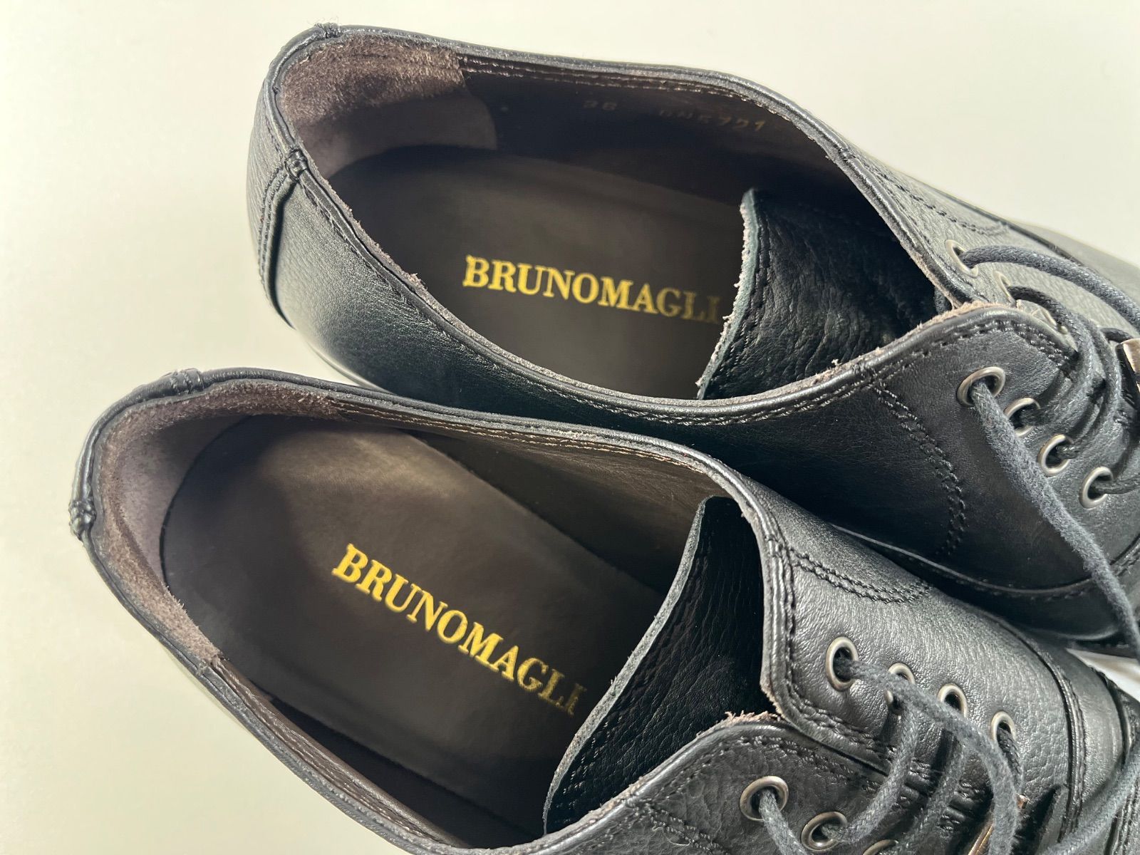 ☆美品 BRUNOMAGLI ブルーノマリ レザーシューズ 革靴 ブラック カーフ 