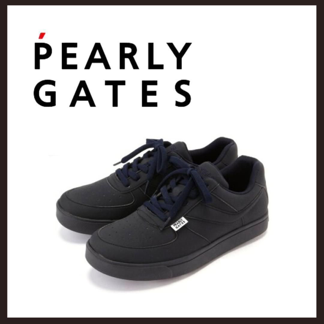 新品未使用 パーリーゲイツ ローカット ゴルフシューズ ネイビー 23.5cm【PEARLY GATES】ローカットソフトスパイク